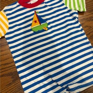 Vintage Healthtex Multicolor Striped Sailboat Tee